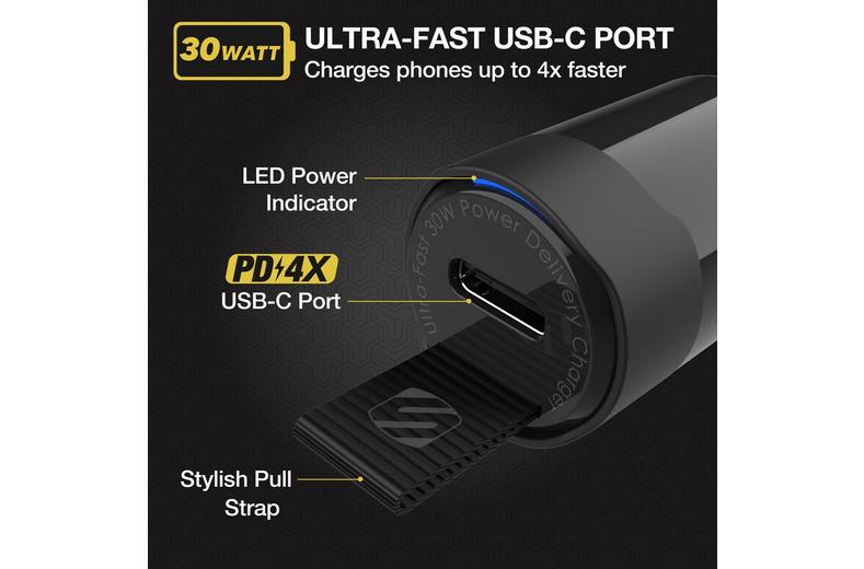 Scosche 30W USB-C™ Power Delivery Mini Car Charger Scosche 30W USB-C™ Power Delivery Mini Car Charger