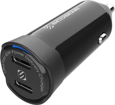 Scosche 60W Dual USB-C™ Power Delivery Car Charger Scosche 60W Dual USB-C™ Power Delivery Car Charger