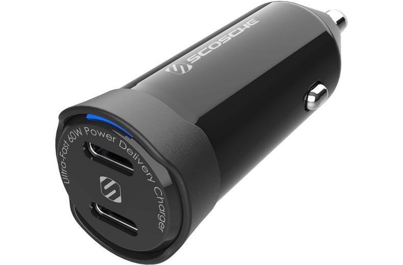 Scosche 60W Dual USB-C™ Power Delivery Car Charger Scosche 60W Dual USB-C™ Power Delivery Car Charger