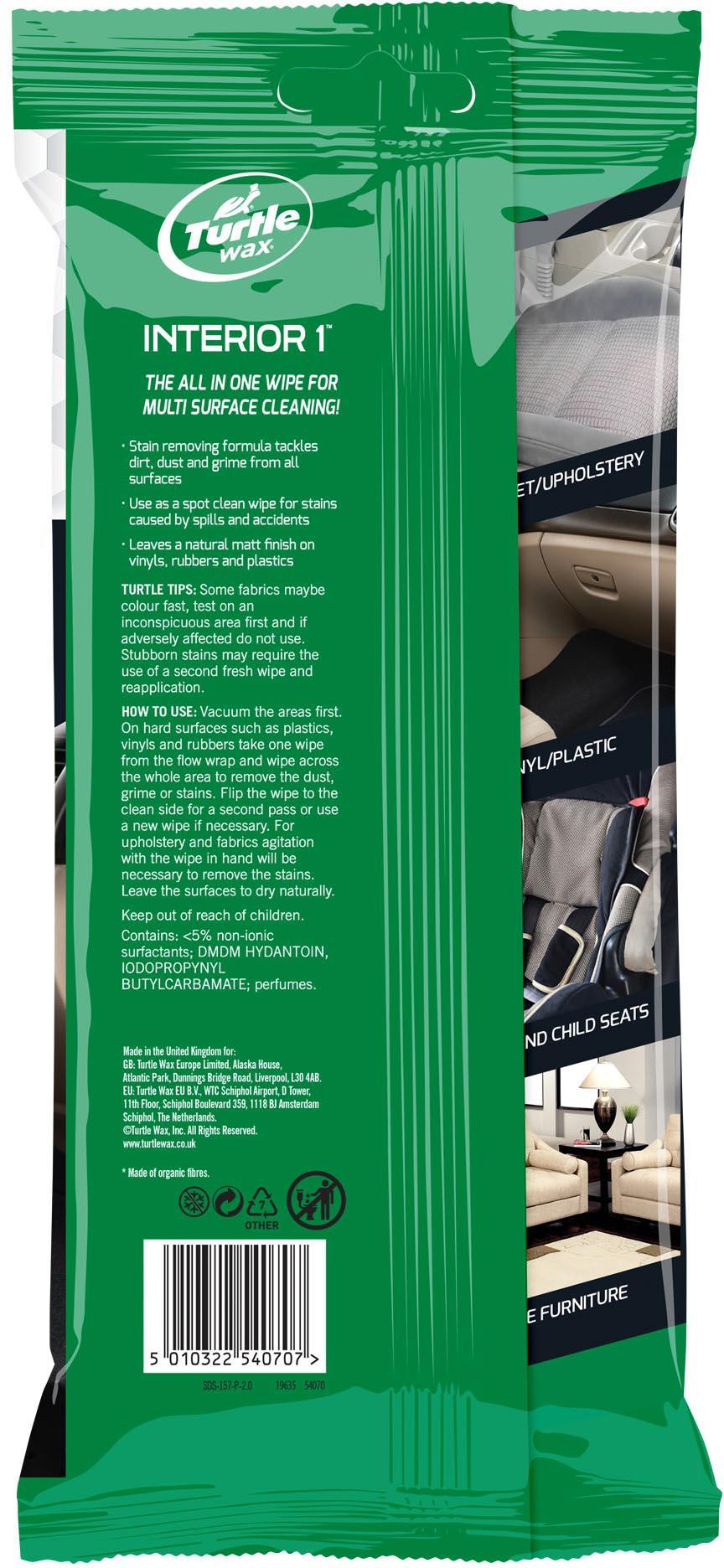 Turtle Wax Interior 1 MP Cleaner Wipes