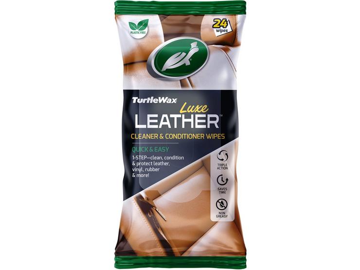 Turtle Wax Luxe Leather Cleaner & Conditioner Wipes