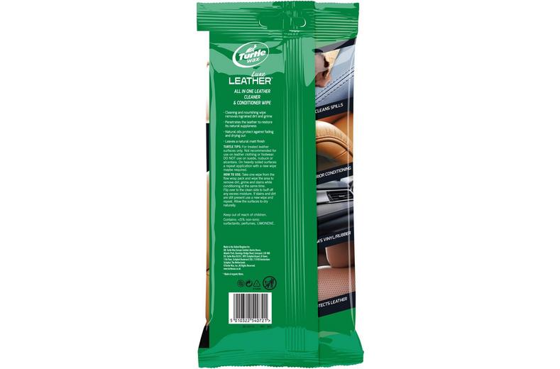 Turtle Wax Luxe Leather Cleaner & Conditioner Wipes Turtle Wax Luxe Leather Cleaner & Conditioner Wipes