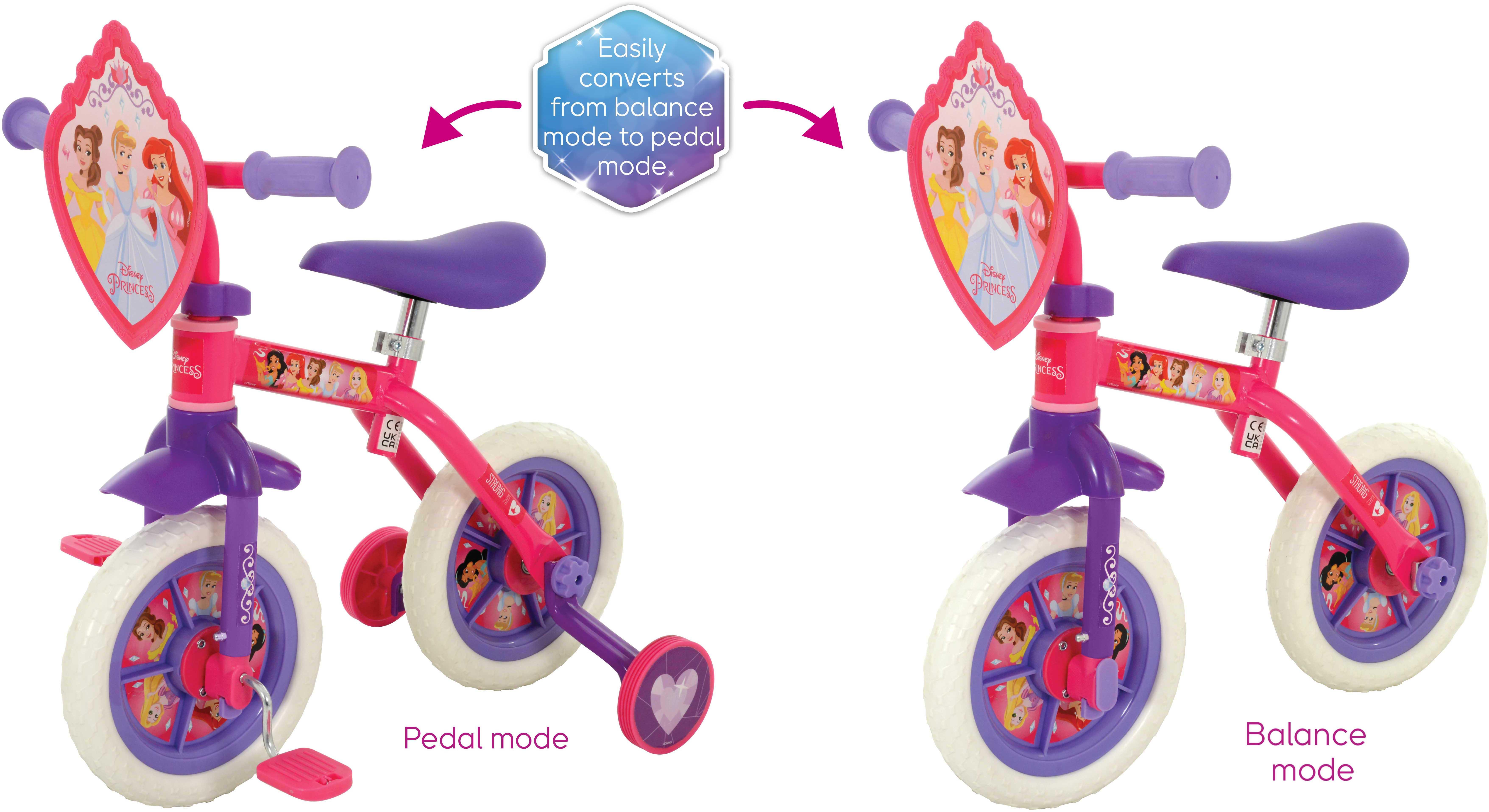 Disney Princess 2 in 1 Balance Bike - 10" Wheel