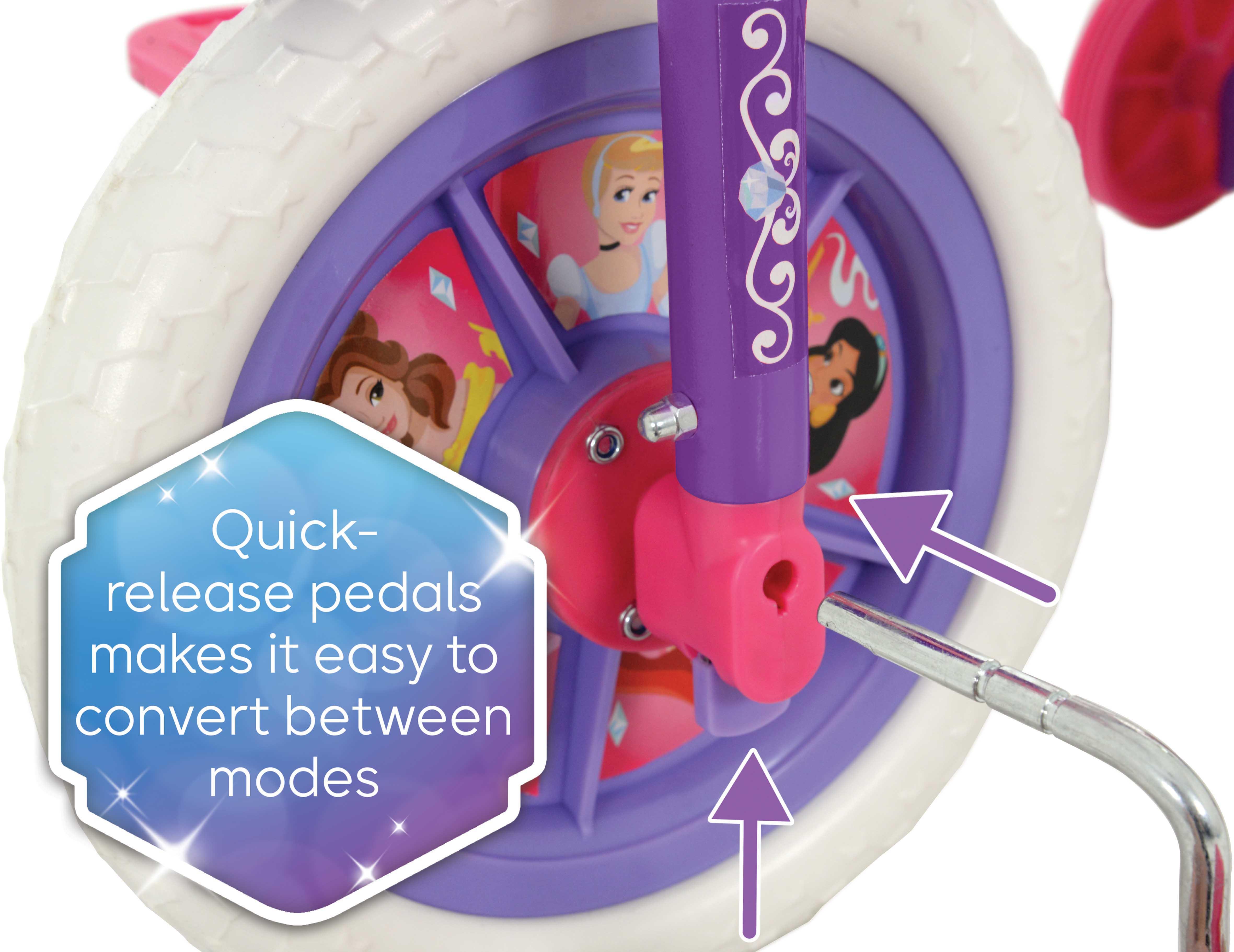 Disney Princess 2 in 1 Balance Bike - 10" Wheel