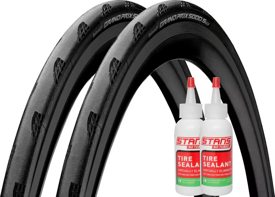 Continental Grand Prix 5000 S TR Tyre & Sealant Bundle | Halfords