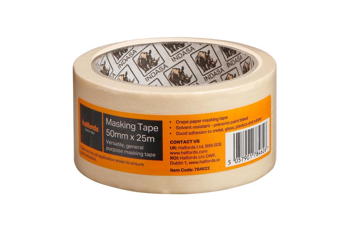 Halfords Masking Tape 50 Mm X 25M | Extra 8% off for BC Members