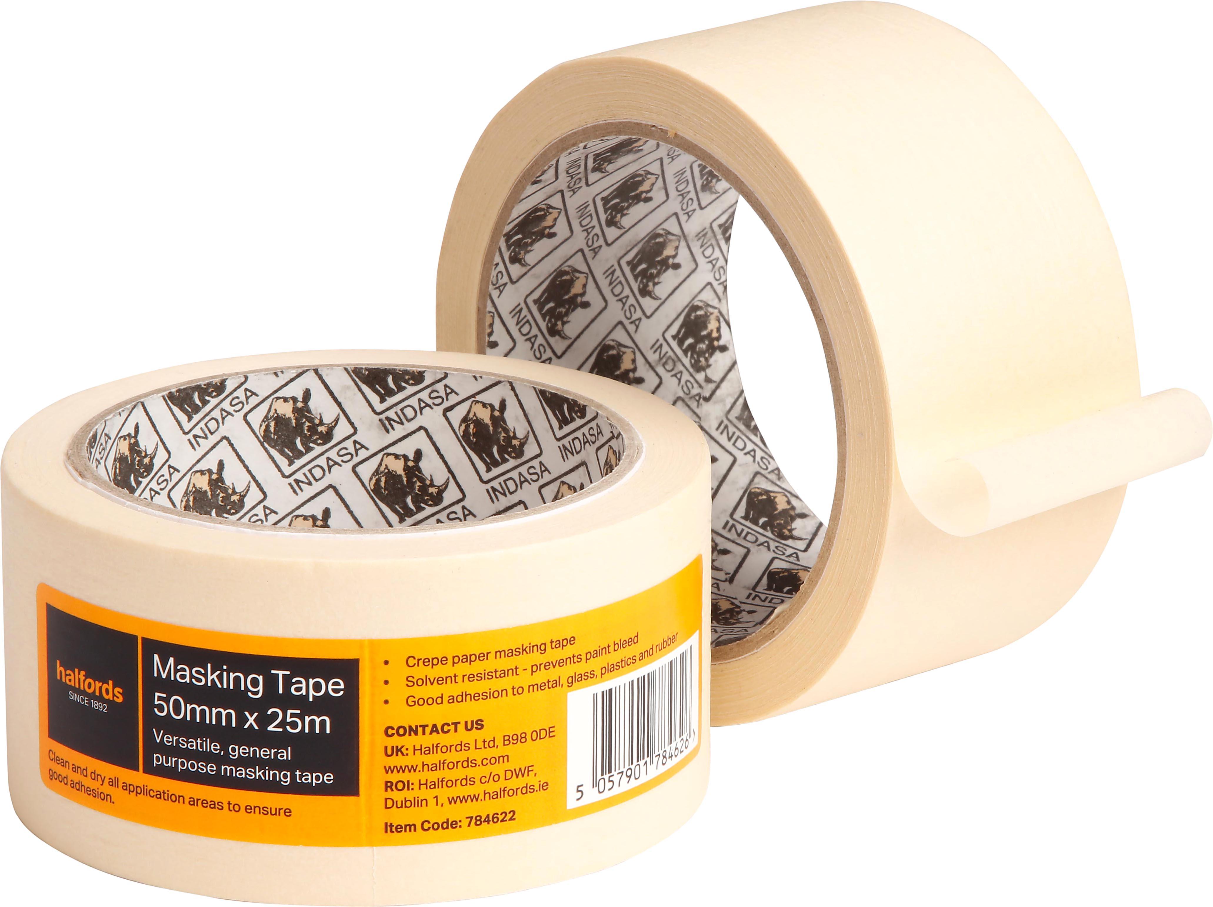 Halfords Masking Tape 50 mm x 25m