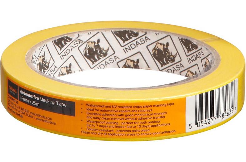 Halfords Automotive Masking Tape 18mm x 25m Halfords Automotive Masking Tape 18mm x 25m