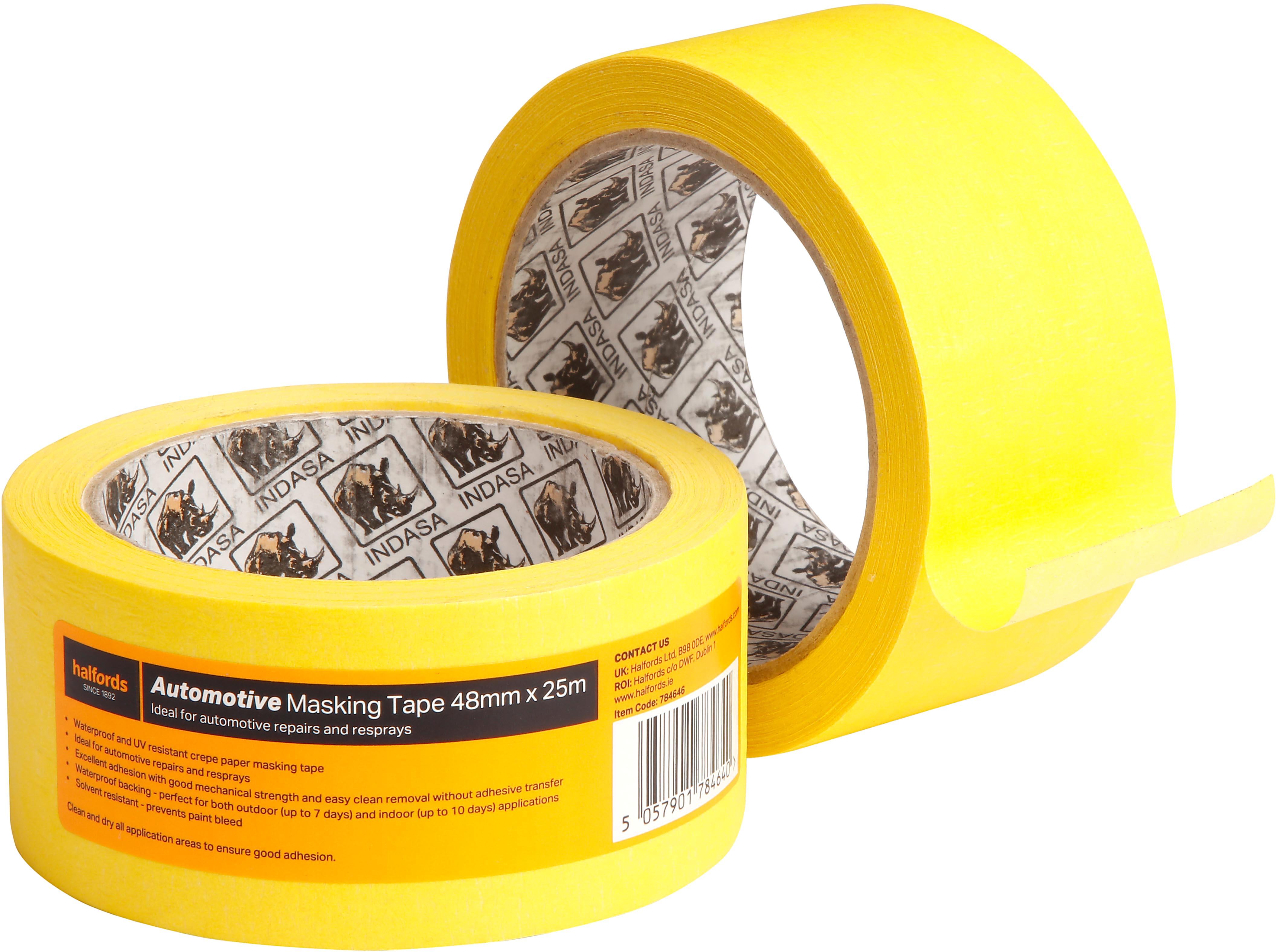 Halfords Automotive Masking Tape 48mm x 25m