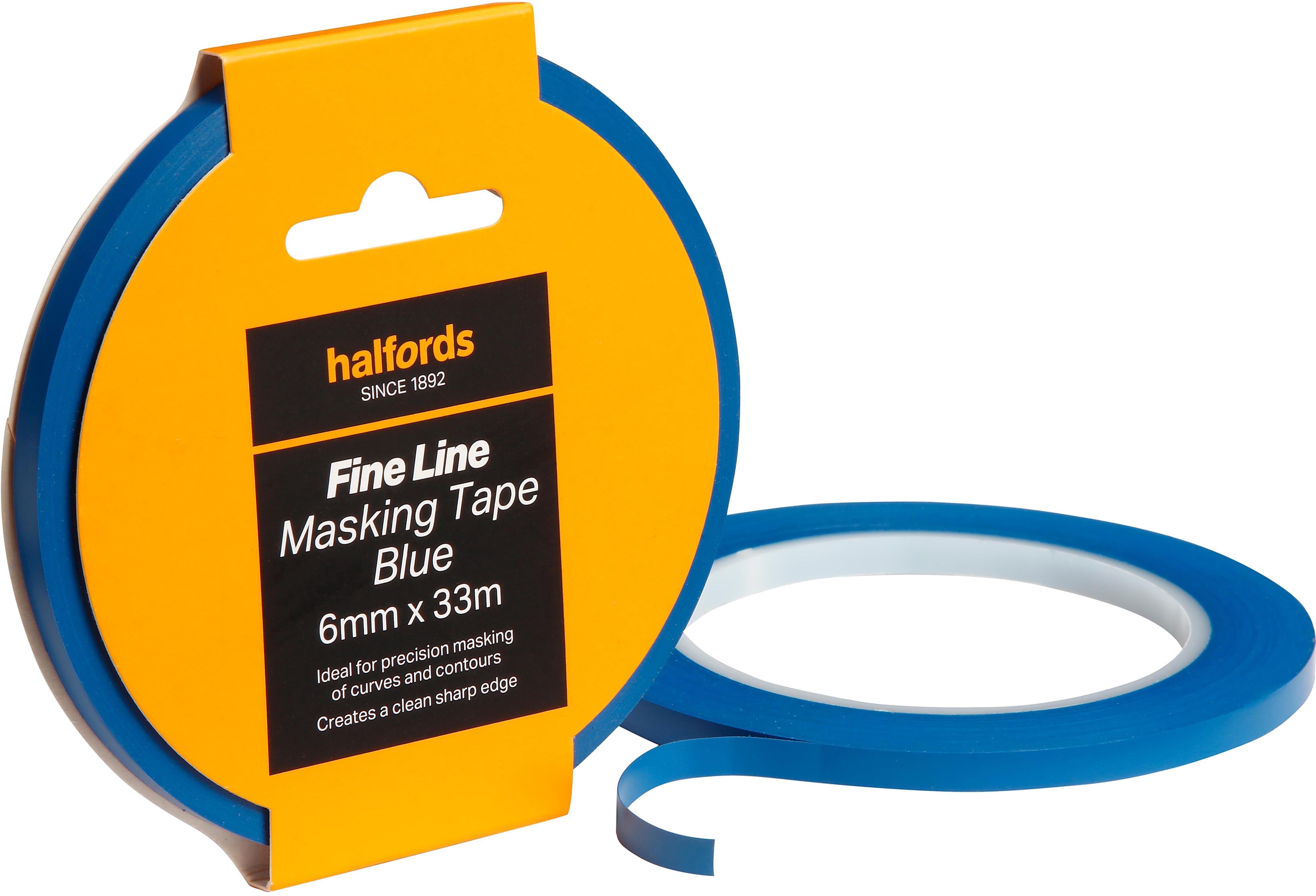 Halfords Fine Line Tape Blue 6mm x 33m