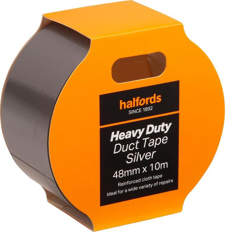Halfords Hal H/D Duct Tape, Silver, 48Mm X 10M | Extra 8% off for BC Members