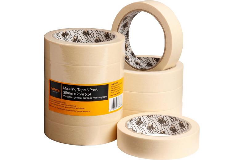 Halfords 5pk Masking Tape 25mm x 25m Halfords 5pk Masking Tape 25mm x 25m