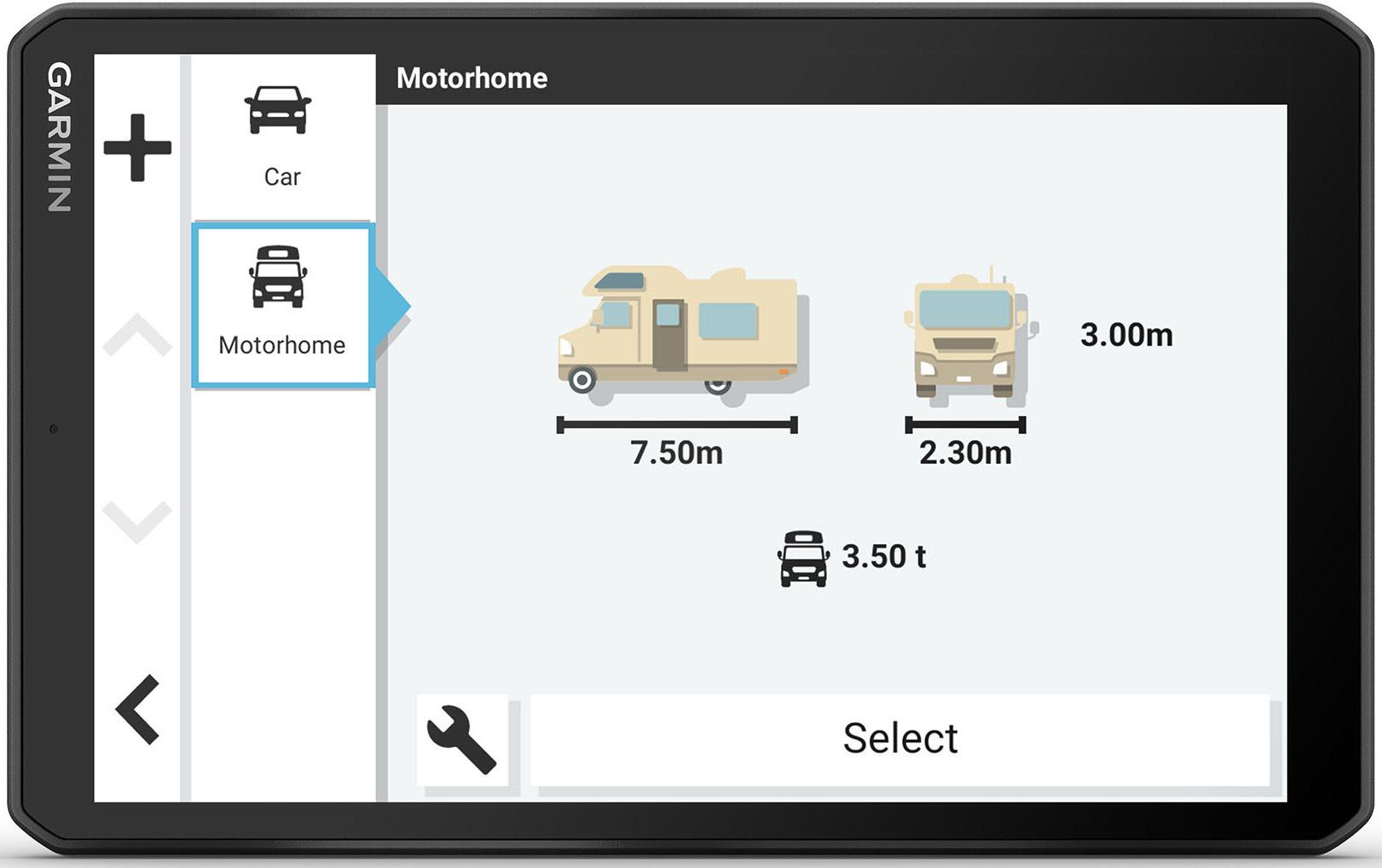 Garmin Camper 895 Motorhome Sat Nav