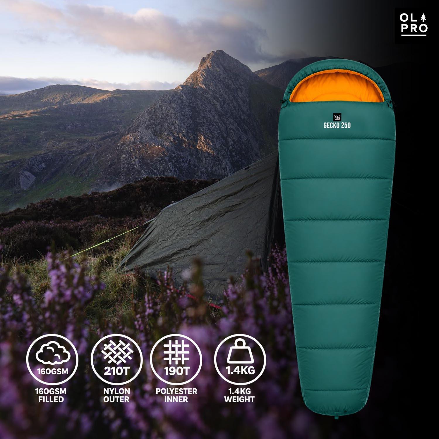 Olpro Gecko 250 Mummy Sleeping Bag