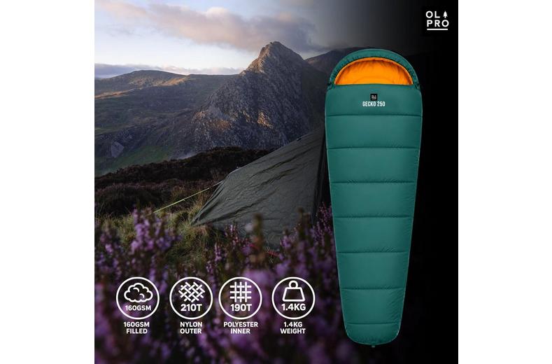 Olpro Gecko 250 Mummy Sleeping Bag Olpro Gecko 250 Mummy Sleeping Bag