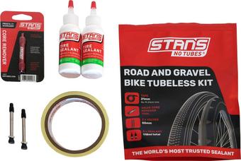 Stans No Tubes Road/Gravel Tubeless Kit, 21mm Tape/55mm Valve