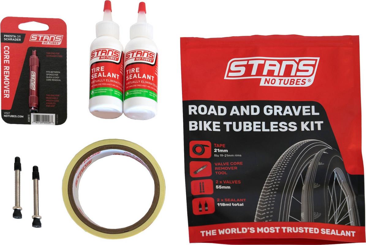 Halfords Stans No Tubes Road/Gravel Tubeless Kit, 21Mm Tape/55Mm Valve | Extra 8% off for BC Members