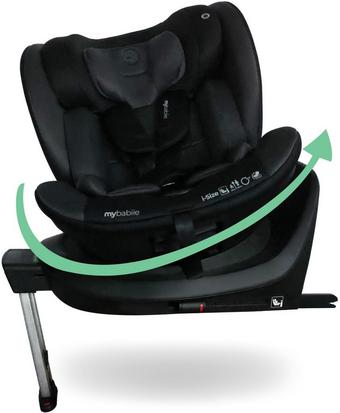 My Babiie MBCS400 Spin R129 Car Seat with Support Leg – Black