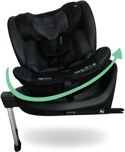 My Babiie MBCS400 Spin R129 Car Seat with Support Leg – Black My Babiie MBCS400 Spin R129 Car Seat with Support Leg – Black
