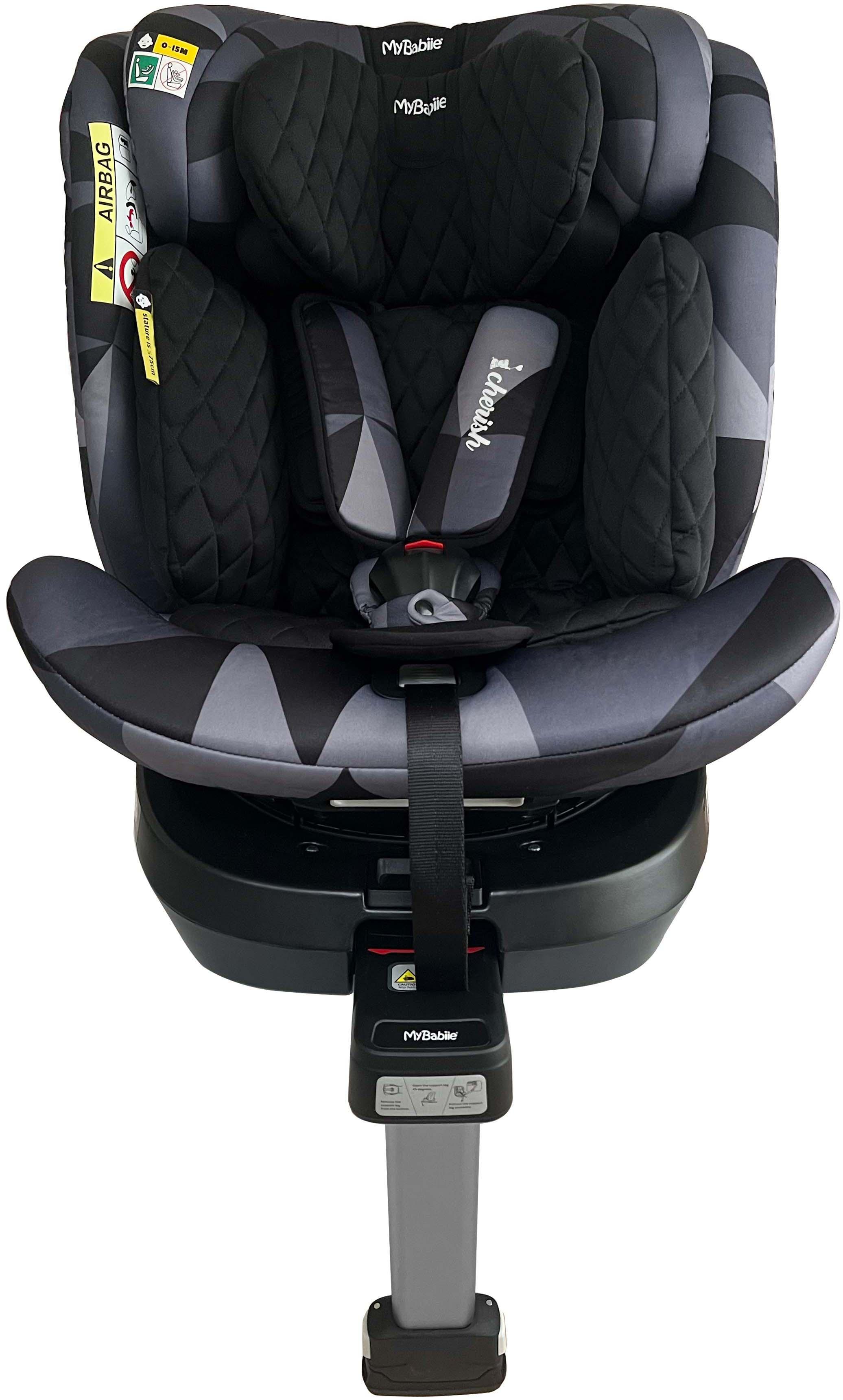 My Babiie Group 0+/1/2/3 Spin Dani Dyer Black Geo Isize Isofix Car Seat