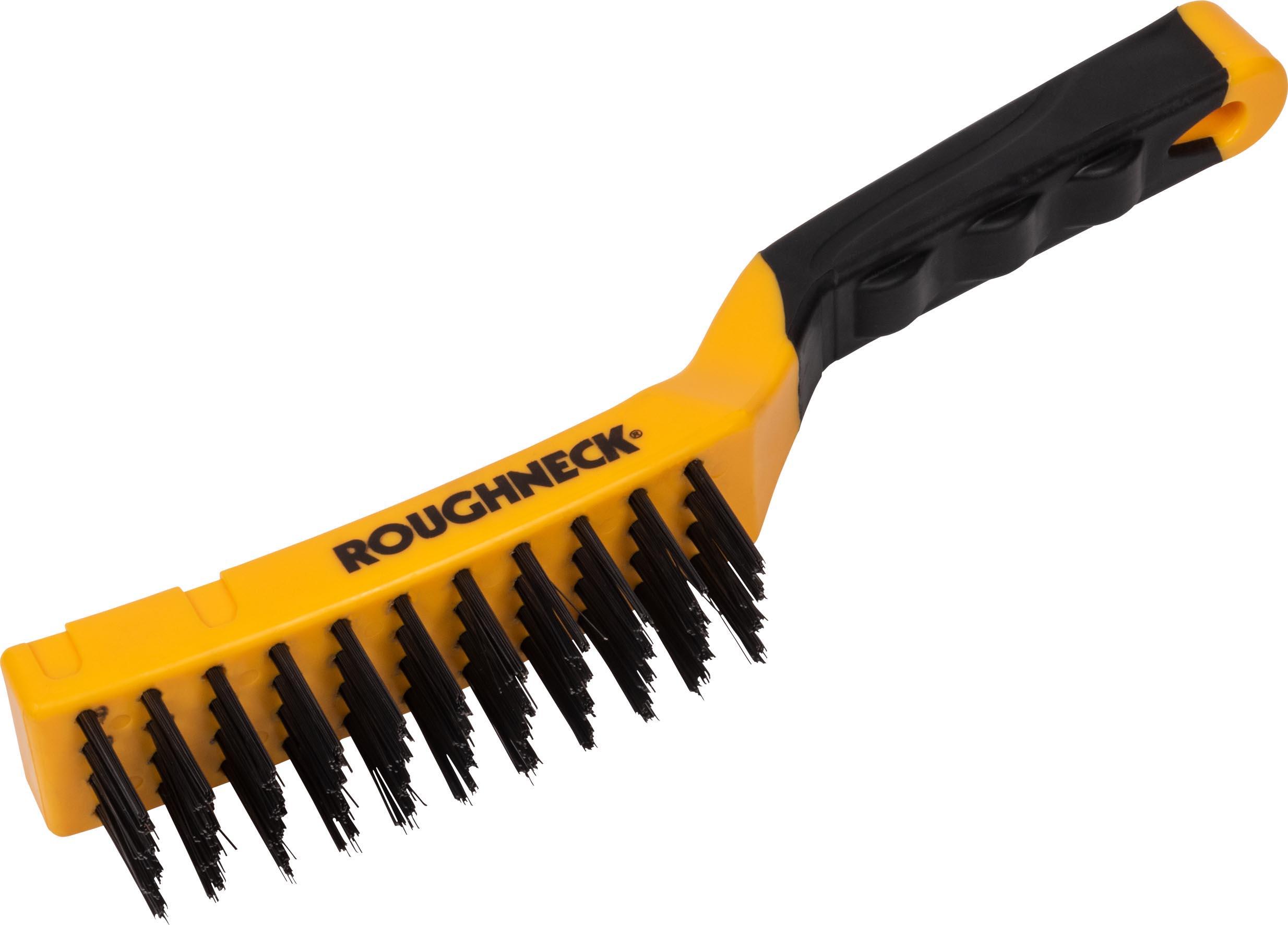 Roughneck Soft Grip Carbon Steel Wire Brush 12"
