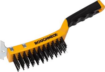 Roughneck Soft Grip C/S Wire Brush 12" Scraper