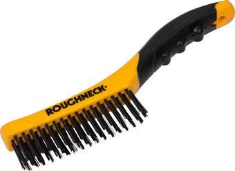 Roughneck Soft Grip Shoe Handle Wire Brush 10"