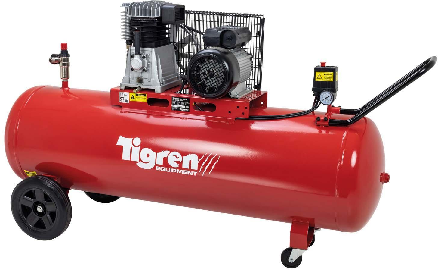 Tigren 200Ltr 3Hp Belt-Driven Compressor