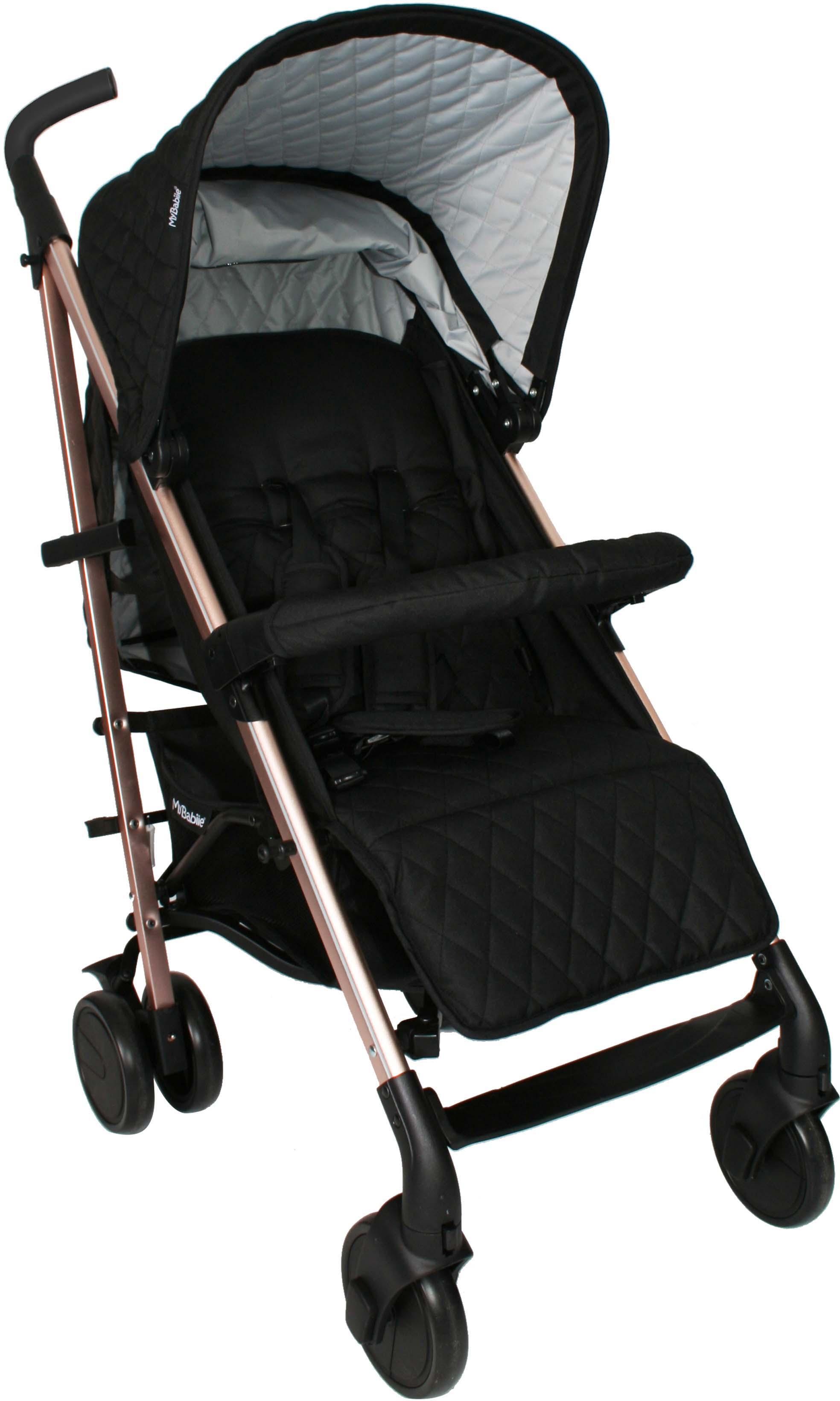 My Babiie MB51 Plus Stroller - Quilted Black