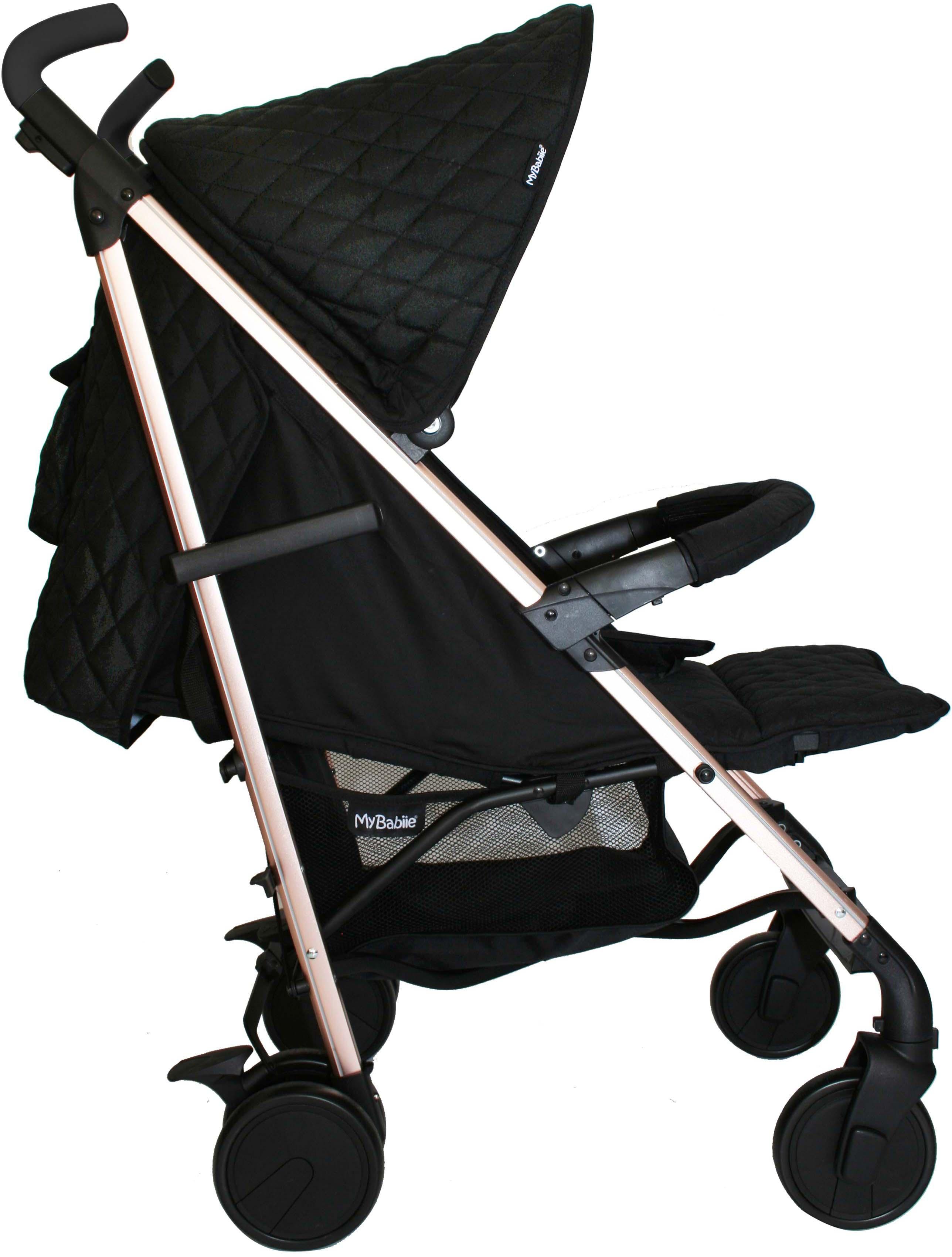 My Babiie MB51 Plus Stroller - Quilted Black