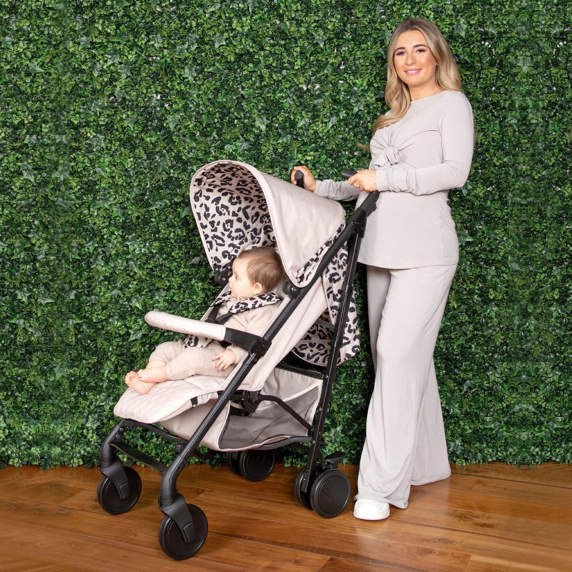 My Babiie MB51 Plus Stroller - Fawn Leopard