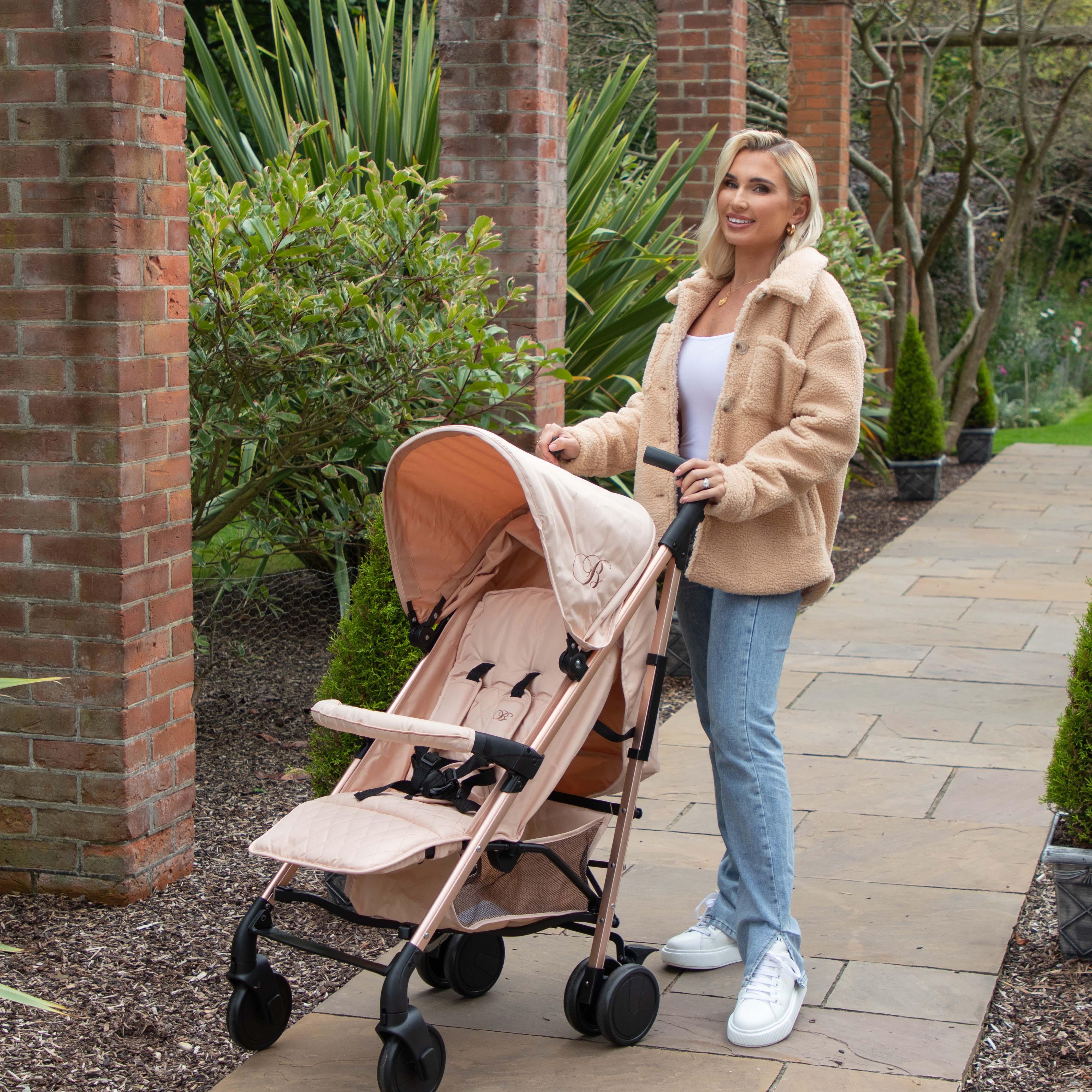 My Babiie MB51 Plus Stroller - Rose Gold Blush