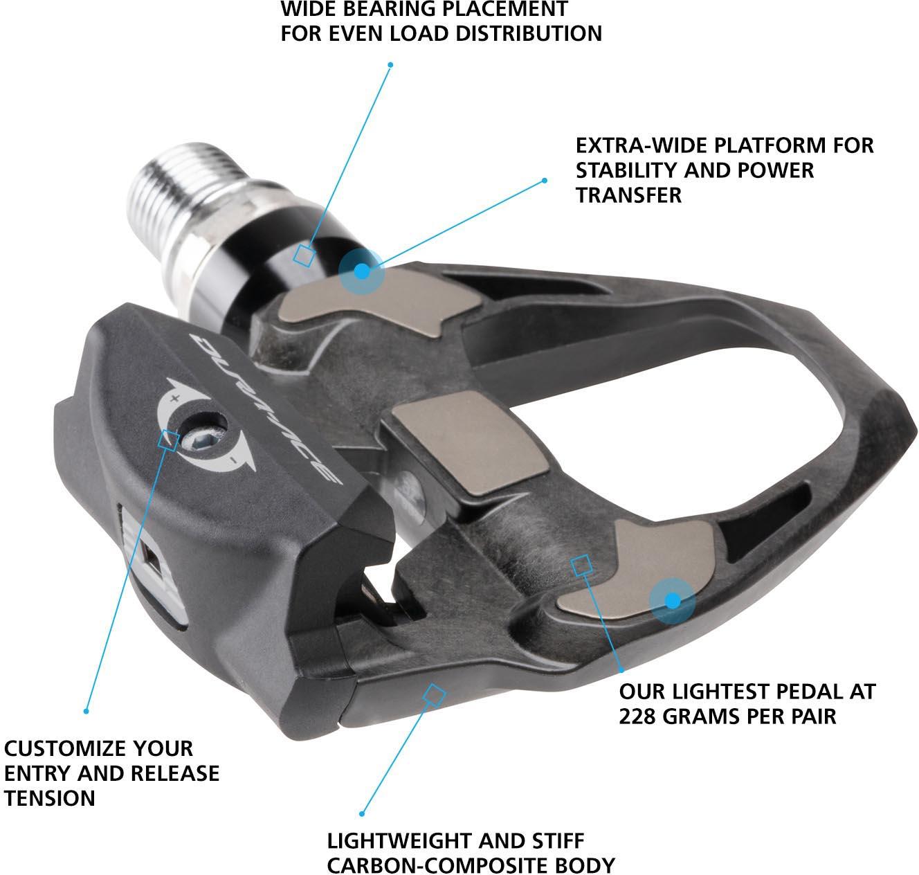 Shimano Dura Ace PD-R9100 SPD SL Carbon Road Pedals