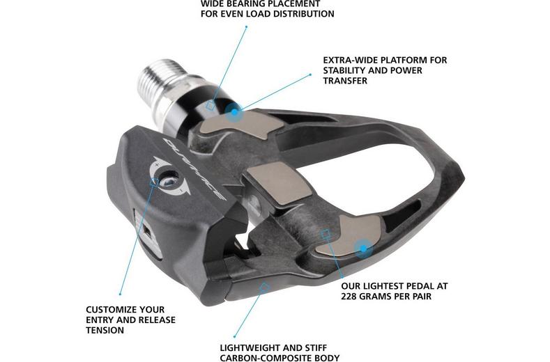 Shimano Dura Ace PD-R9100 SPD SL Carbon Road Pedals Shimano Dura Ace PD-R9100 SPD SL Carbon Road Pedals
