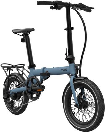 Eovolt Morning Electric Folding Bike - Ocean Blue - 16" Wheel