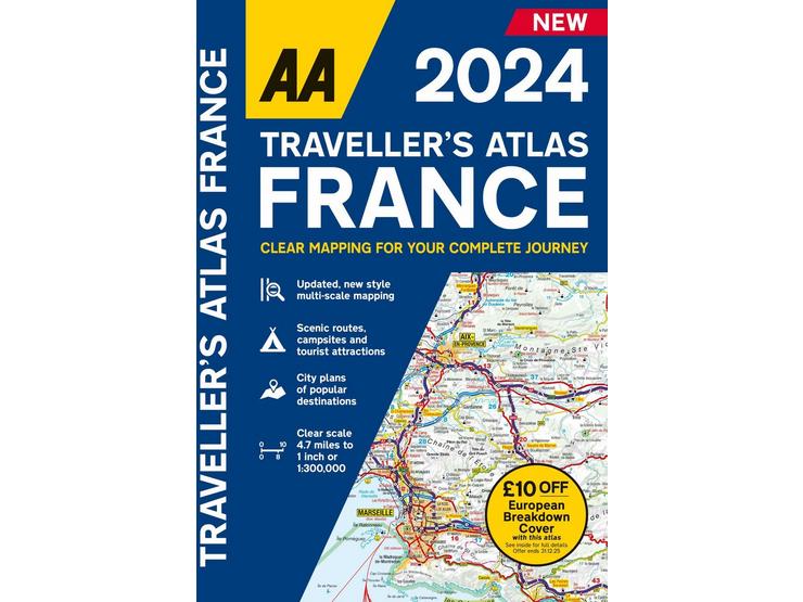 AA Travellers Atlas France 2024