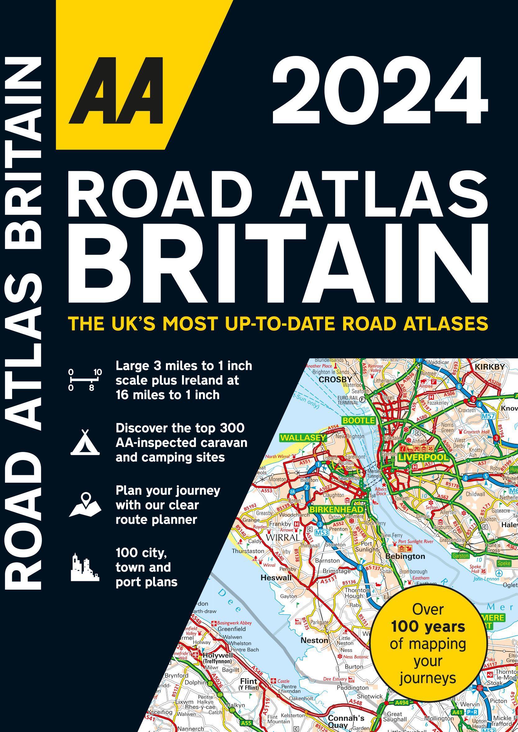 AA Road Atlas Britain 2024 Halfords UK