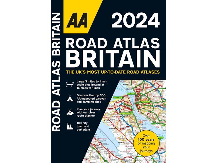 AA Road Atlas Britain 2024 Halfords UK