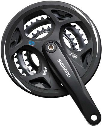 Shimano Altus FC-M311 48/38/28T 7/8 Speed Triple Chainset, 175mm Without Chainguard