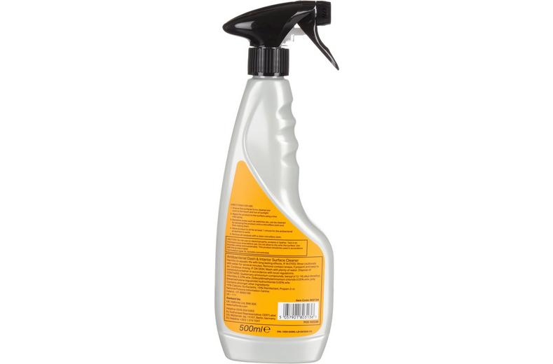 Halfords Antibacterial Dash and Interior Surface Cleaner 500ml Halfords Antibacterial Dash and Interior Surface Cleaner 500ml