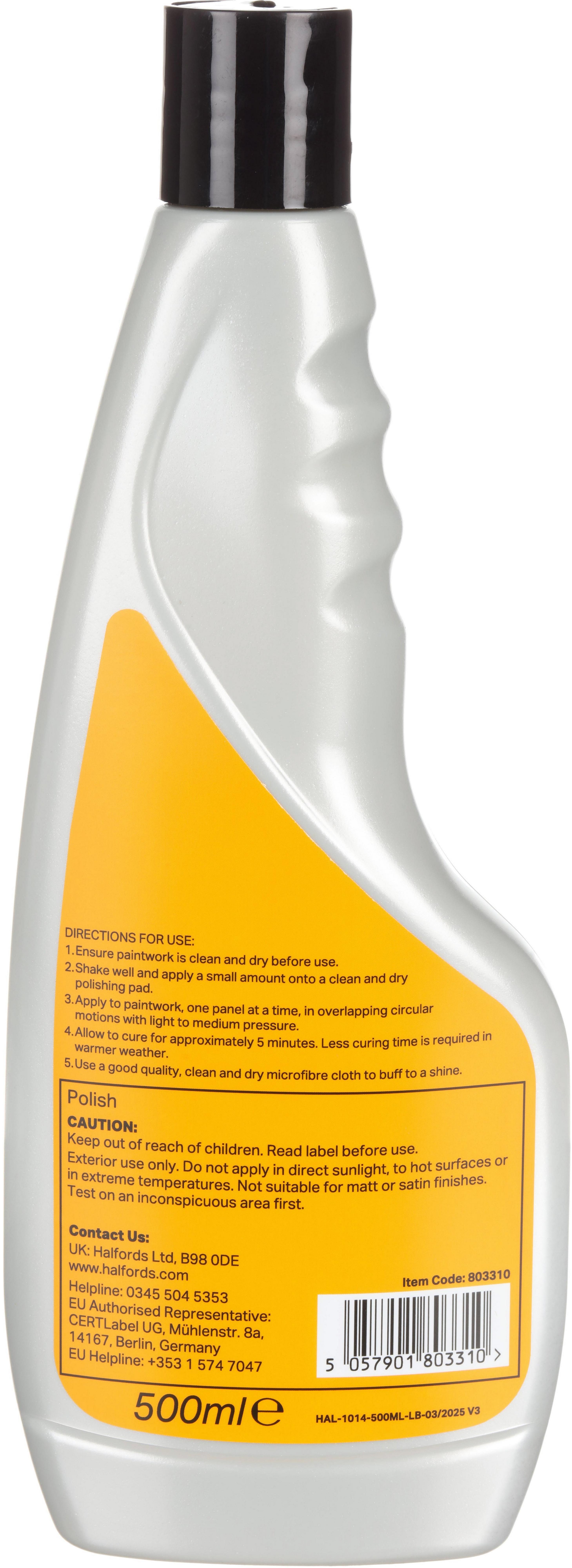Halfords Car Polish 500ml