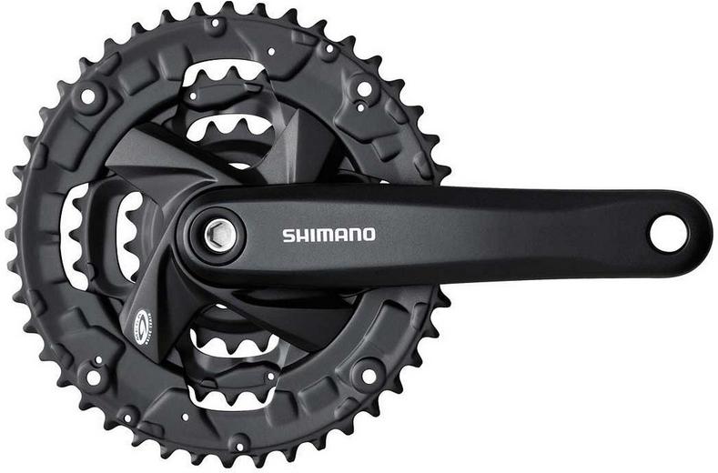 Shimano Altus FC-M371 48/36/26T 3x9 Speed Chainset With Chainguard, 170mm Shimano Altus FC-M371 48/36/26T 3x9 Speed Chainset With Chainguard, 170mm