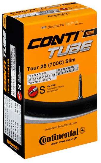 Continental Tour 28 (700c) Slim Inner Tube, Presta