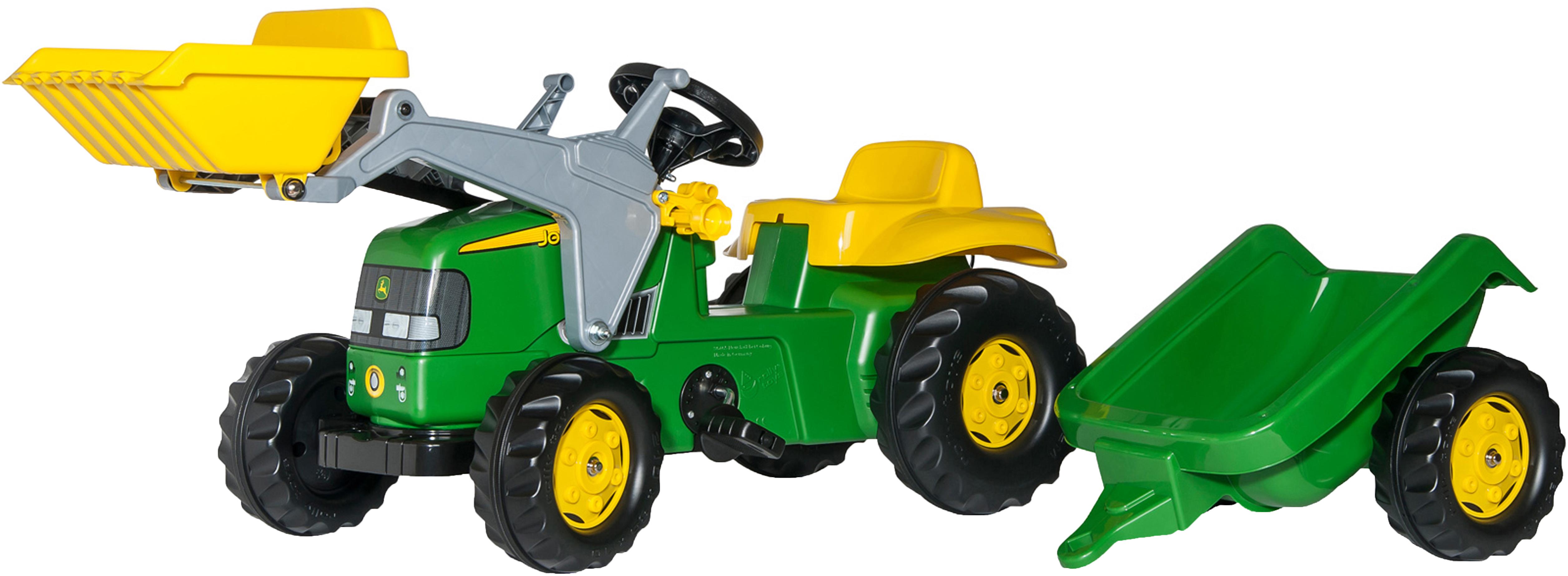 Rolly Kid John Deere Tractor With Frontloader & Trailer