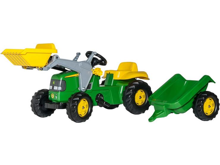 Rolly Kid John Deere Tractor with Frontloader & Trailer