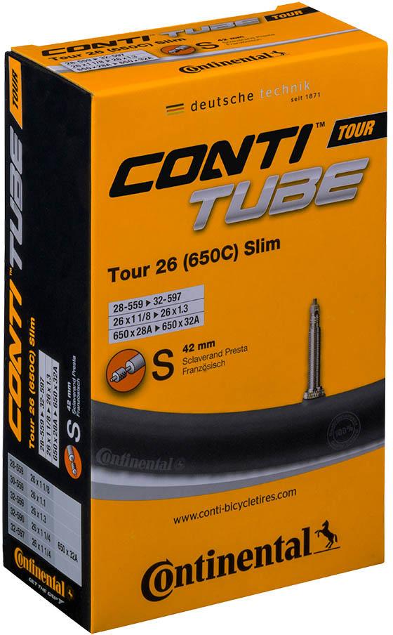 Continental Tour 28 (700C) Slim Inner Tube, 26 X 1.1 - 1.3