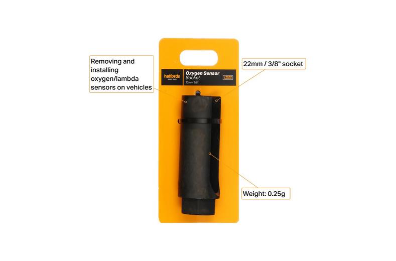 Halfords Oxygen Sensor socket 22mm 3/8" drive Halfords Oxygen Sensor socket 22mm 3/8" drive