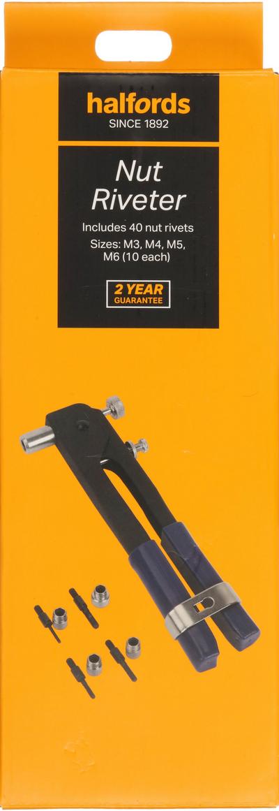 Halfords Nut Riveter+ 40 nut rivets Halfords Nut Riveter+ 40 nut rivets