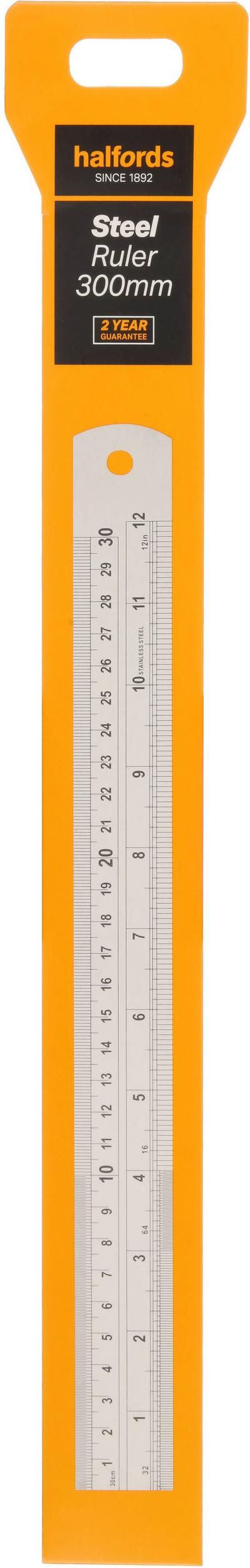 Halfords Steel Ruler - 300mm Halfords Steel Ruler - 300mm
