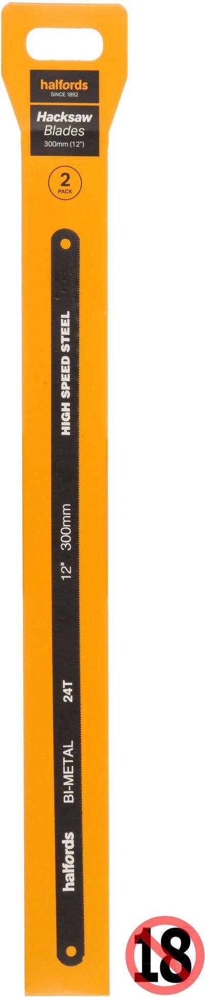 Halfords Hacksaw Blades Pack of 2